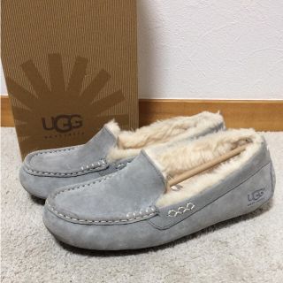 アグ(UGG)のUGG アンスレー ライトグレー US8 25cm(スリッポン/モカシン)