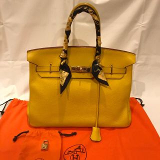 みんみん♡様専用② HERMES バーキン35 トリヨンクレマンス イエロー(ハンドバッグ)