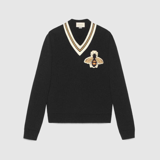 割引価格 Gucci Gucciグッチセータービーアップリケ付きXS新品未使用黒