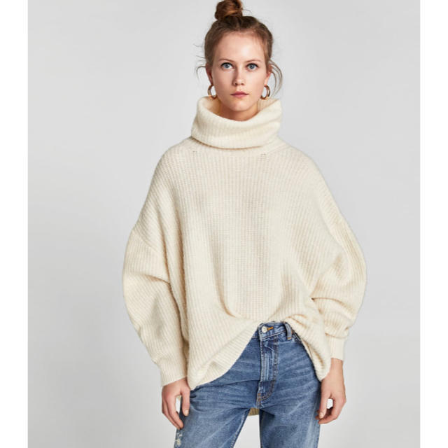 ZARA - zara オーバーサイズニット 人気完売色 ブルー の通販 by