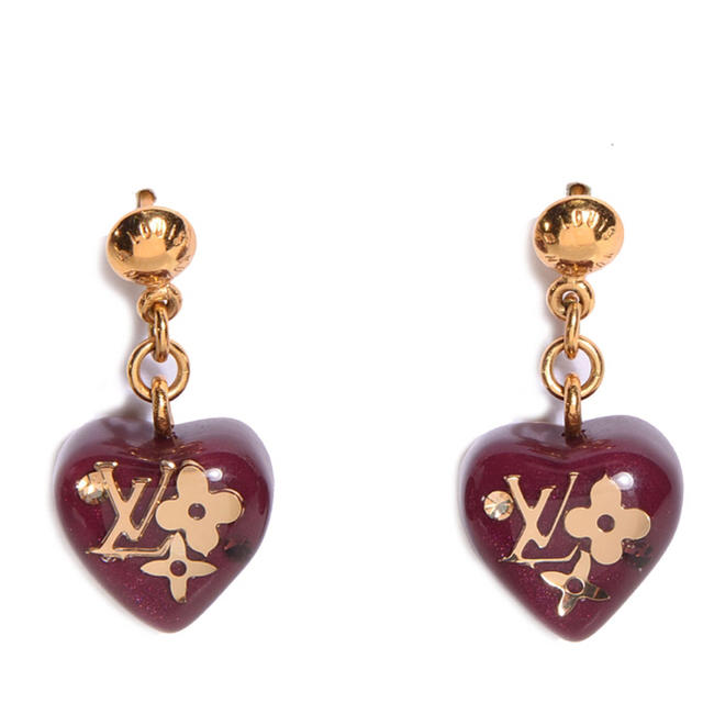 LOUIS VUITTON(ルイヴィトン)の超美品 アンクルージョン　ハートピアス ゴールドモノグラム レディースのアクセサリー(ピアス)の商品写真