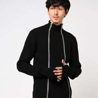 ジョンローレンスサリバン 17aw ダブルジップニット　グリーン