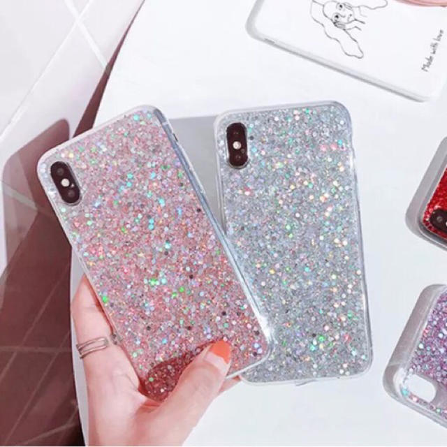 iPhone Xも入荷♡ 韓国モデル愛用★ キラキラグリッターケース スマホ/家電/カメラのスマホアクセサリー(iPhoneケース)の商品写真