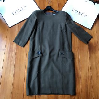 フォクシー(FOXEY)の♡美品♡フォクシー 長袖ワンピース(ひざ丈ワンピース)