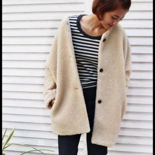 via j (ヴィアジェイ) CANAL JEAN ボアハーフコート-eastgate.mk
