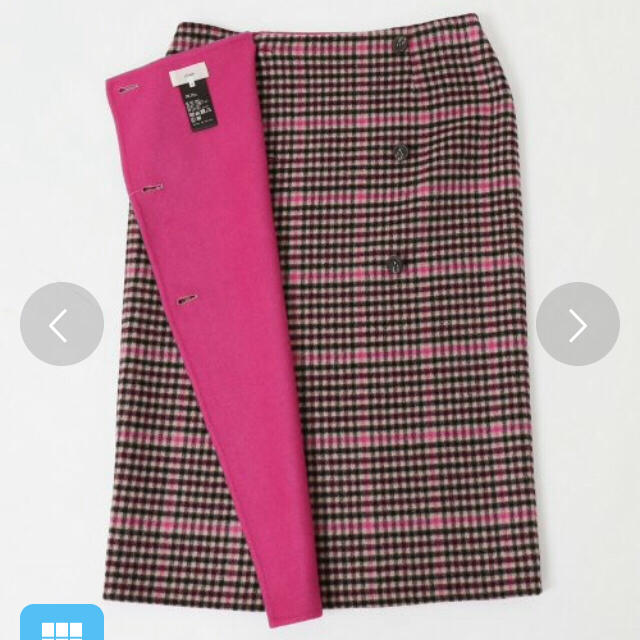 IENA(イエナ)のWフェイス リバーシブル ミッドカフススカート レディースのスカート(ひざ丈スカート)の商品写真