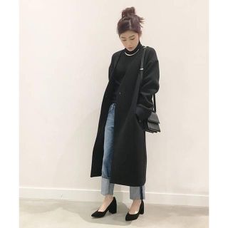 アパルトモンドゥーズィエムクラス(L'Appartement DEUXIEME CLASSE)の超美品！16AW☆AP STUDIOノーカラーコート☆(ロングコート)