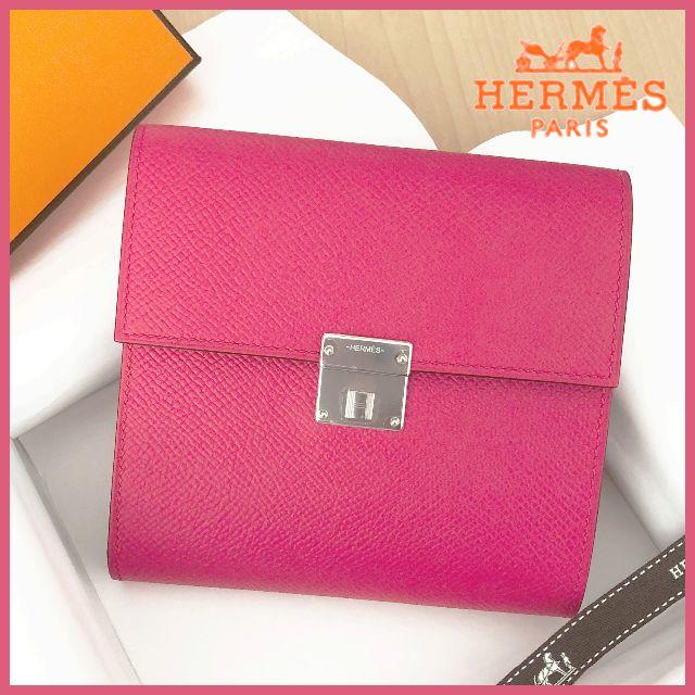 Hermes(エルメス)のエルメス♡Hermès♡超最新作Clic折り畳み財布♡入手困難RoseExtre レディースのファッション小物(財布)の商品写真