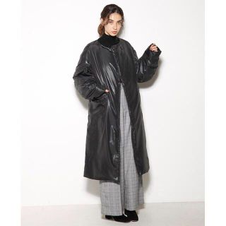 スライ(SLY)のsly DOWN COAT　スライ ノーカラー ダウンコート ブラック(ダウンコート)