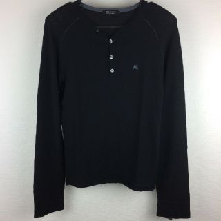 バーバリーブラックレーベル(BURBERRY BLACK LABEL)の美品 BURBERRY BLACK LABEL 長袖ニット ヘンリーネック 2(ニット/セーター)