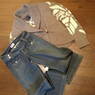 アバクロンビーアンドフィッチ(Abercrombie&Fitch)の【まめはな様専用】 デニムニット(セット/コーデ)