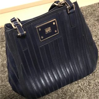 アニヤハインドマーチ(ANYA HINDMARCH)のお値下げ！美品 アニヤ ハインドマーチ バッグ ベルベデーレ ネイビー(ハンドバッグ)