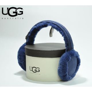 アグ(UGG)のUGGイヤーマフ 耳あて 新品 保存箱付き ネイビー 箱不要(イヤーマフ)