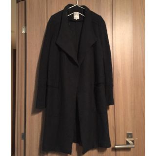 ザラ(ZARA)の美品✳︎ZARA ウールガウンコート 黒(ガウンコート)