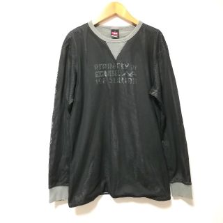 ディーゼル(DIESEL)のDIESELディーゼル　メッシュレイヤード長袖TシャツM(Tシャツ/カットソー(七分/長袖))