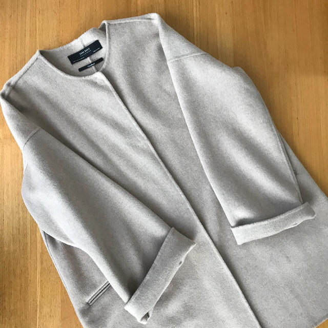 zara ノーカラーコート  ザラ