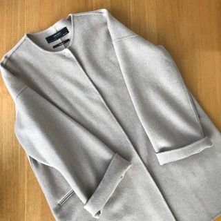 ザラ(ZARA)のzara ノーカラーコート  ザラ (ノーカラージャケット)