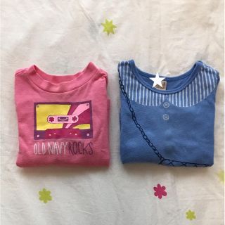 プティマイン(petit main)のプティマイン オールドネイビー 長袖2枚セット(Ｔシャツ)