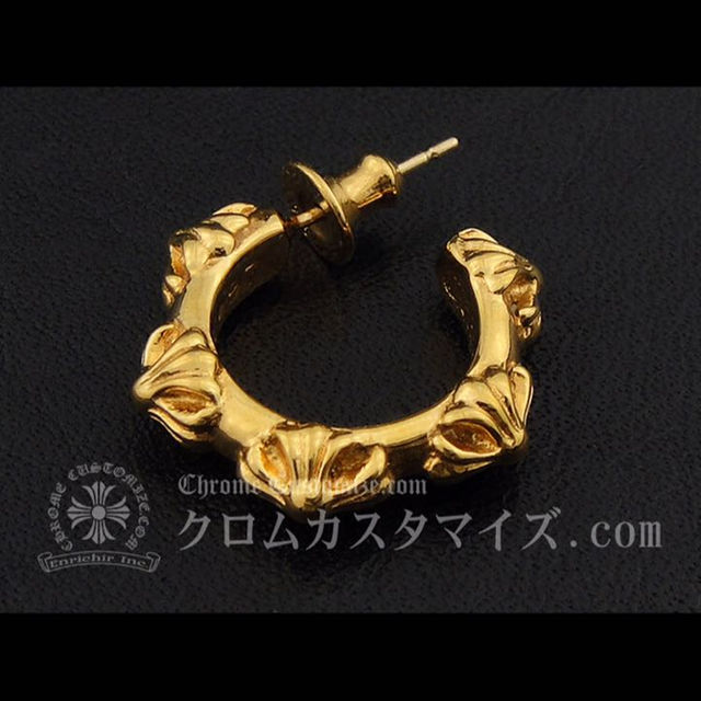 Chrome Hearts - 正規品 クロムハーツ クロスバンドフープ ピアス ゴールド 22Kメッキ 中古の通販 by クロムカスタマイズ