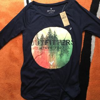 アメリカンイーグル(American Eagle)のAmerican Eagle ロンT ネイビー XXS(Tシャツ(長袖/七分))