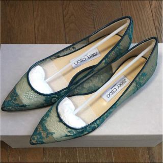 ジミーチュウ(JIMMY CHOO)のJIMMY CHOO レース フラットシューズ 未使用(ハイヒール/パンプス)