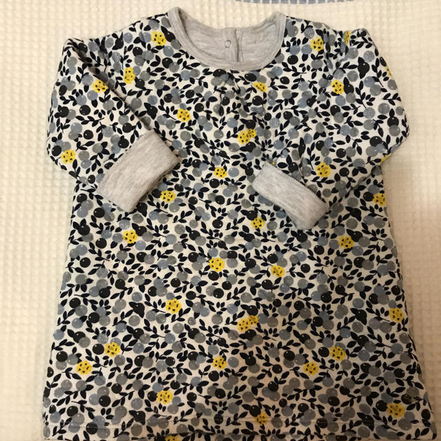 PETIT BATEAU(プチバトー)のプチバトー スウェットワンピース 81サイズ キッズ/ベビー/マタニティのベビー服(~85cm)(ワンピース)の商品写真