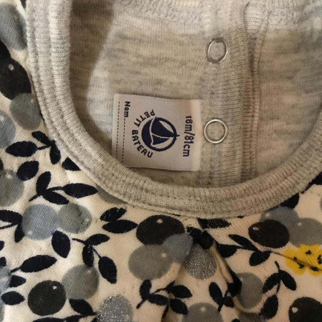 PETIT BATEAU(プチバトー)のプチバトー スウェットワンピース 81サイズ キッズ/ベビー/マタニティのベビー服(~85cm)(ワンピース)の商品写真