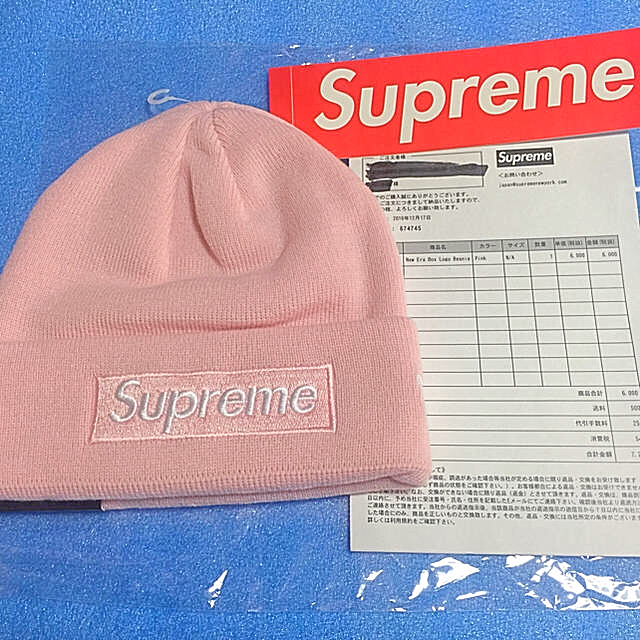 Supreme(シュプリーム)の⭐︎激レア希少❗️SUPREME New Era Box/ビーニーハット ピンク メンズの帽子(ニット帽/ビーニー)の商品写真