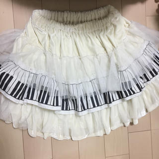 エーシーディーシーラグ(ACDC RAG)のピアノ スカート 白(ひざ丈スカート)