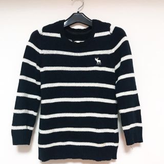 ★新品★アバクロンビー&フィッチ★ボーダーセーター (Navy/White/L)