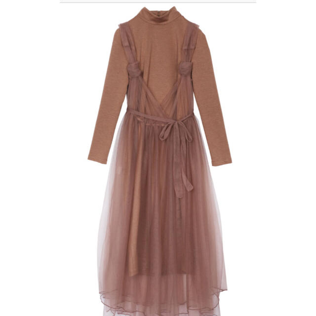 Ameri VINTAGE(アメリヴィンテージ)のAMERI ROMANTIC TULLE DRESS チュールドレス レディースのフォーマル/ドレス(ミディアムドレス)の商品写真