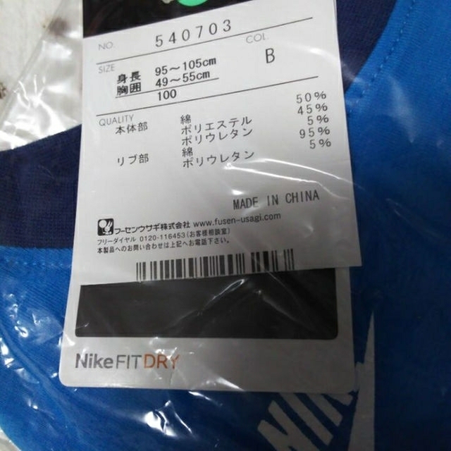 NIKE(ナイキ)のナイキ   Tシャツ ブルーボーダー 100サイズ キッズ/ベビー/マタニティのキッズ服男の子用(90cm~)(Tシャツ/カットソー)の商品写真