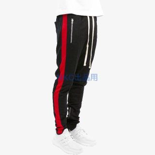 【希少 黒赤 M 新品 トラックパンツ】 MNML Track Pants A(その他)