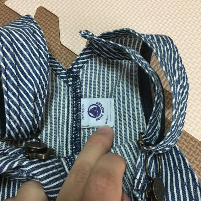 PETIT BATEAU(プチバトー)のプチバトー オーバーオール 美品 キッズ/ベビー/マタニティのキッズ服男の子用(90cm~)(パンツ/スパッツ)の商品写真