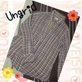 アングリッド(Ungrid)の♡ダブルガーゼフリルチェックシャツ♡(シャツ/ブラウス(長袖/七分))