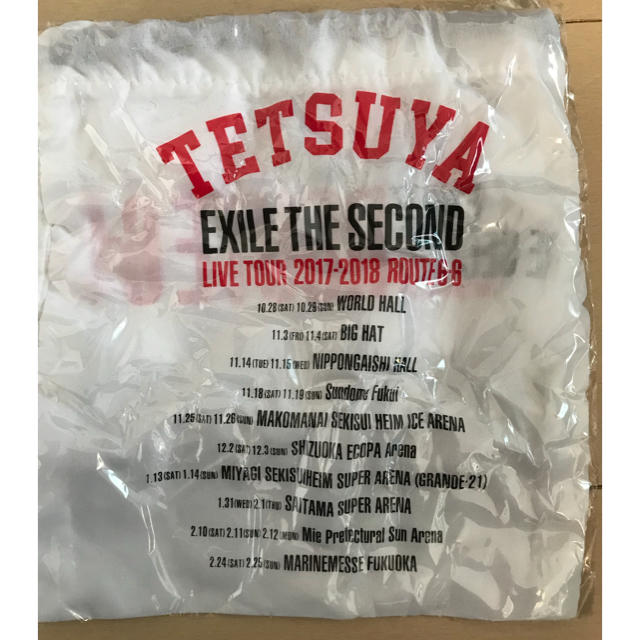 EXILE THE SECOND(エグザイルザセカンド)のEXILE THE SECOND TETSUYA 巾着 エンタメ/ホビーのタレントグッズ(ミュージシャン)の商品写真