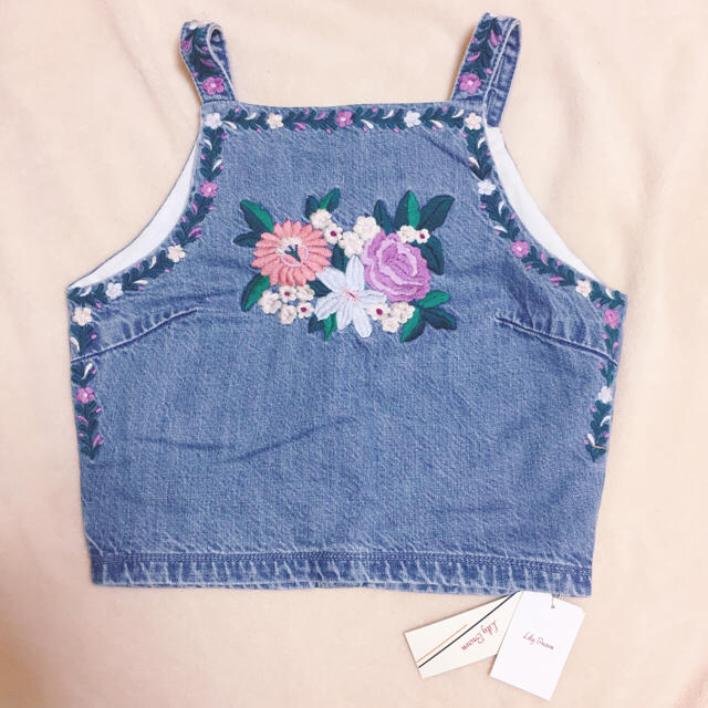 Lily Brown(リリーブラウン)の刺繍ビスチェ. レディースのトップス(ベアトップ/チューブトップ)の商品写真