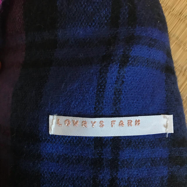 LOWRYS FARM(ローリーズファーム)のLowrys Farm パープル チェック マフラー レディースのファッション小物(マフラー/ショール)の商品写真