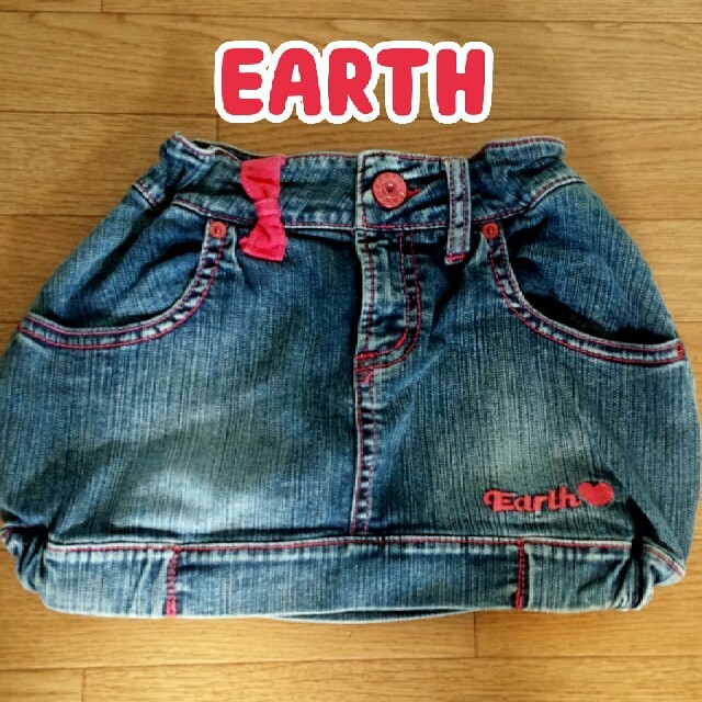 EARTHMAGIC(アースマジック)のアースマジック☆デニムバルーンスカート☆140 キッズ/ベビー/マタニティのキッズ服女の子用(90cm~)(スカート)の商品写真