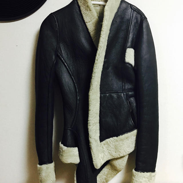 ですが Rick ムートンレザーコート リックオウエンスの通販 by R's ...