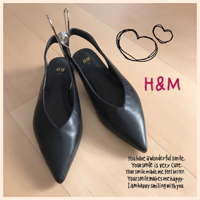 H&M(エイチアンドエム)の新品♡バックバンド ポインテッドトゥ フラットパンプス レディースの靴/シューズ(ハイヒール/パンプス)の商品写真