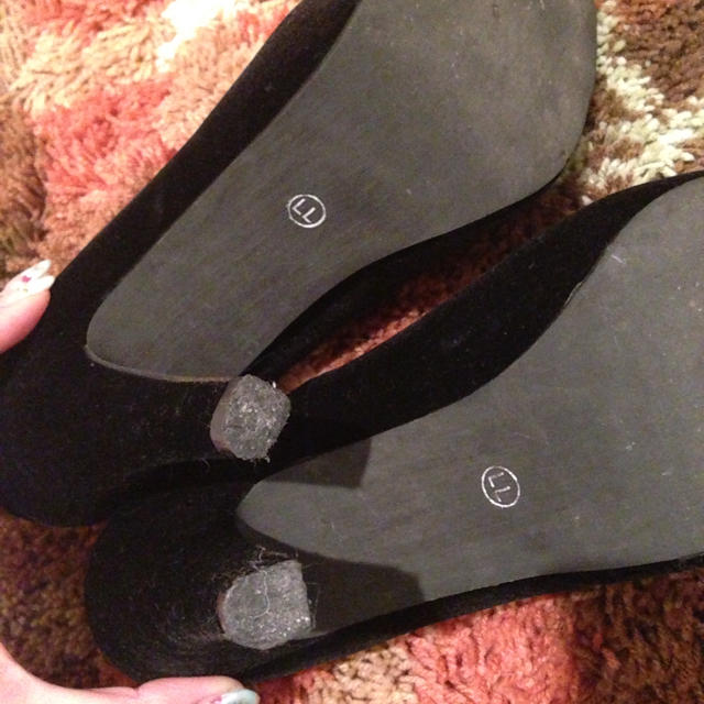 スエード黒パンプス * レディースの靴/シューズ(ハイヒール/パンプス)の商品写真