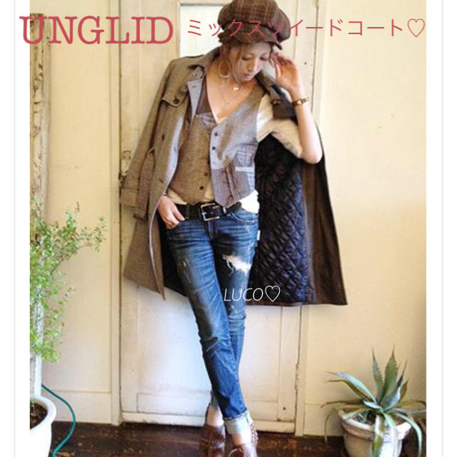 Ungrid(アングリッド)のミックスツイードトレンチコート♡ レディースのジャケット/アウター(トレンチコート)の商品写真