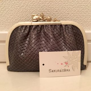 アッシュペーフランス(H.P.FRANCE)の新品＊SAKURAYAMA 猫とウロコのガマグチ財布(財布)