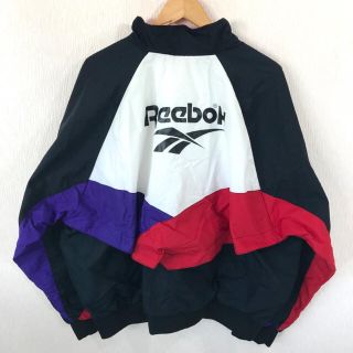 リーボック(Reebok)の機能◎ 美品 90s リーボック ナイロンジャケット マルチカラー XL  (ナイロンジャケット)