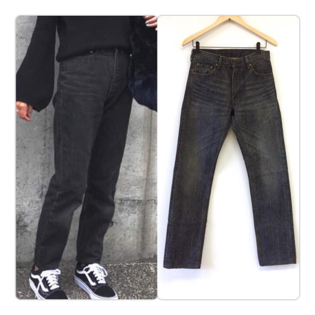 0090 LEVI’S リーバイス 505 w28 7分丈パンツ ブラック