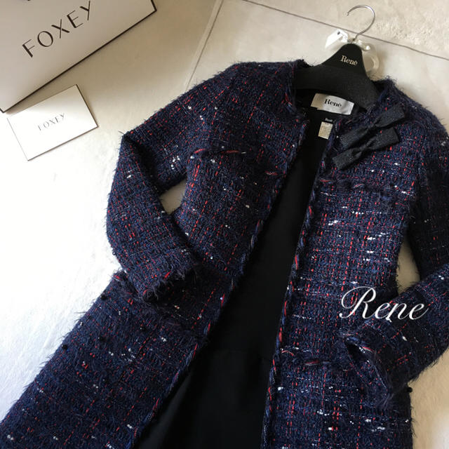 極美品！ルネリバーシルウールコート 34 foxey フォクシー-