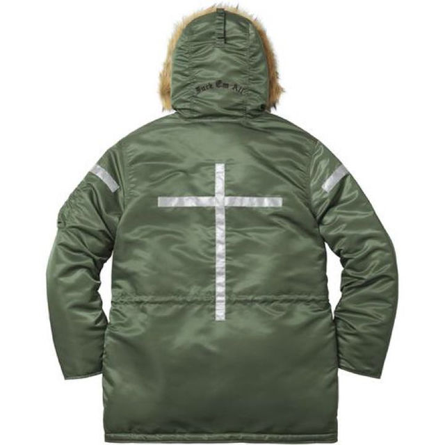 Supreme(シュプリーム)のsupreme  Reflective Cross N-3B Parka S メンズのジャケット/アウター(ミリタリージャケット)の商品写真