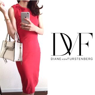 ダイアンフォンファステンバーグ(DIANE von FURSTENBERG)の【美品】ダイアンフォン♡サイズ4 美シルエット ワンピース｡♪:*°(ひざ丈ワンピース)