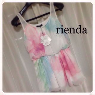 リエンダ(rienda)の花柄シフォントップス☆値下げ(キャミソール)